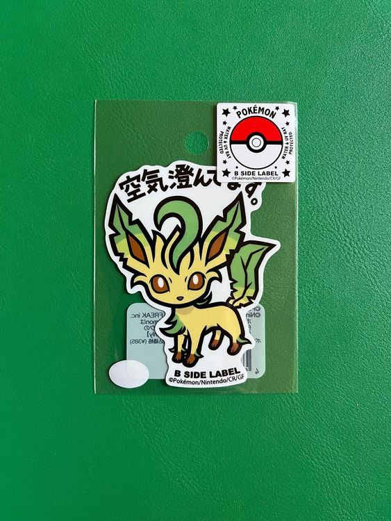Pokemon Sticker/ Aufkleber Folipurba/ Leafeon B Side Label (Neu und ...