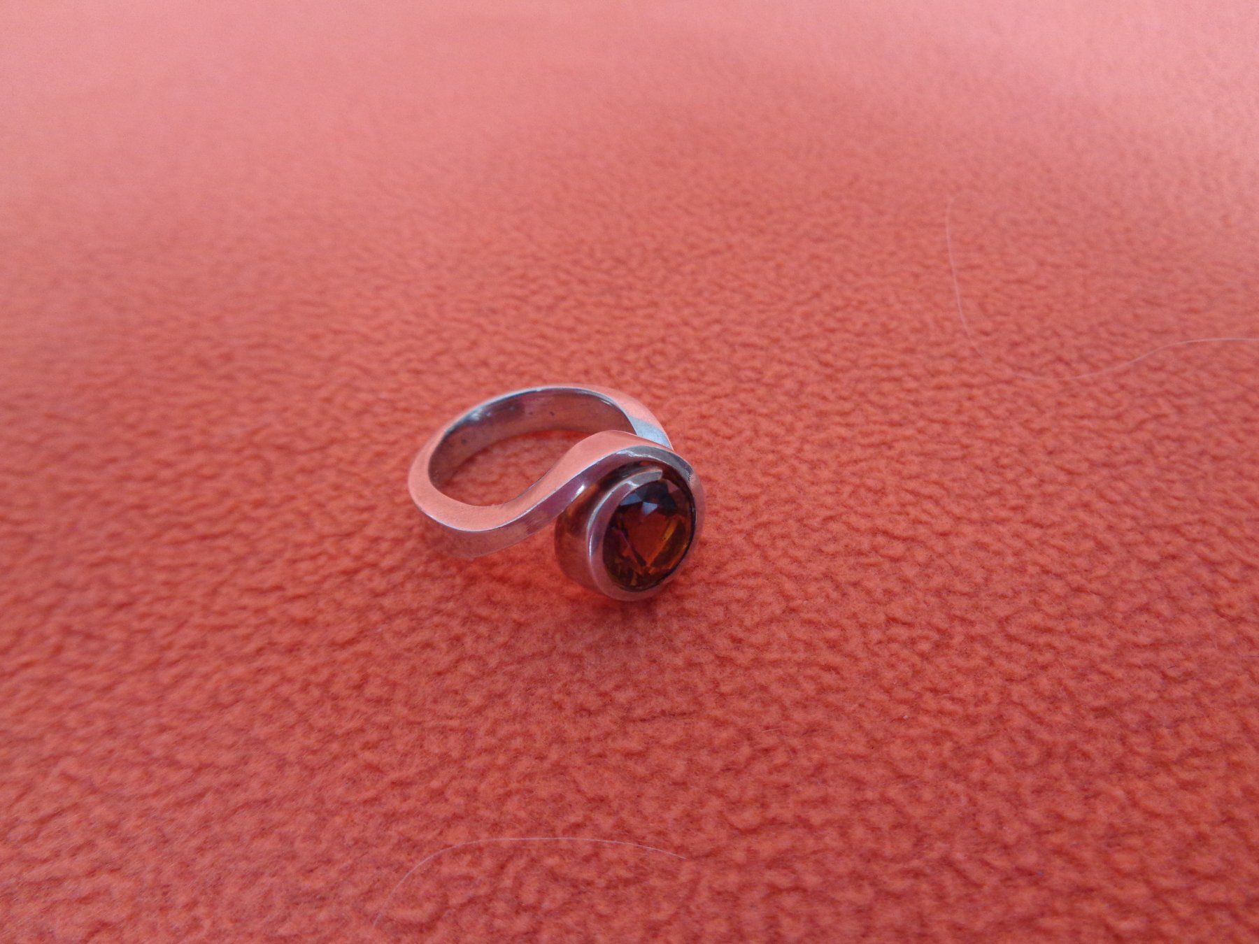 Anelli: Silberring mit orangefarb. Stein - Sterling Silber 925 Gr 50 – Nuovo (secondo la descrizione) da Chur venduto da omonia 5