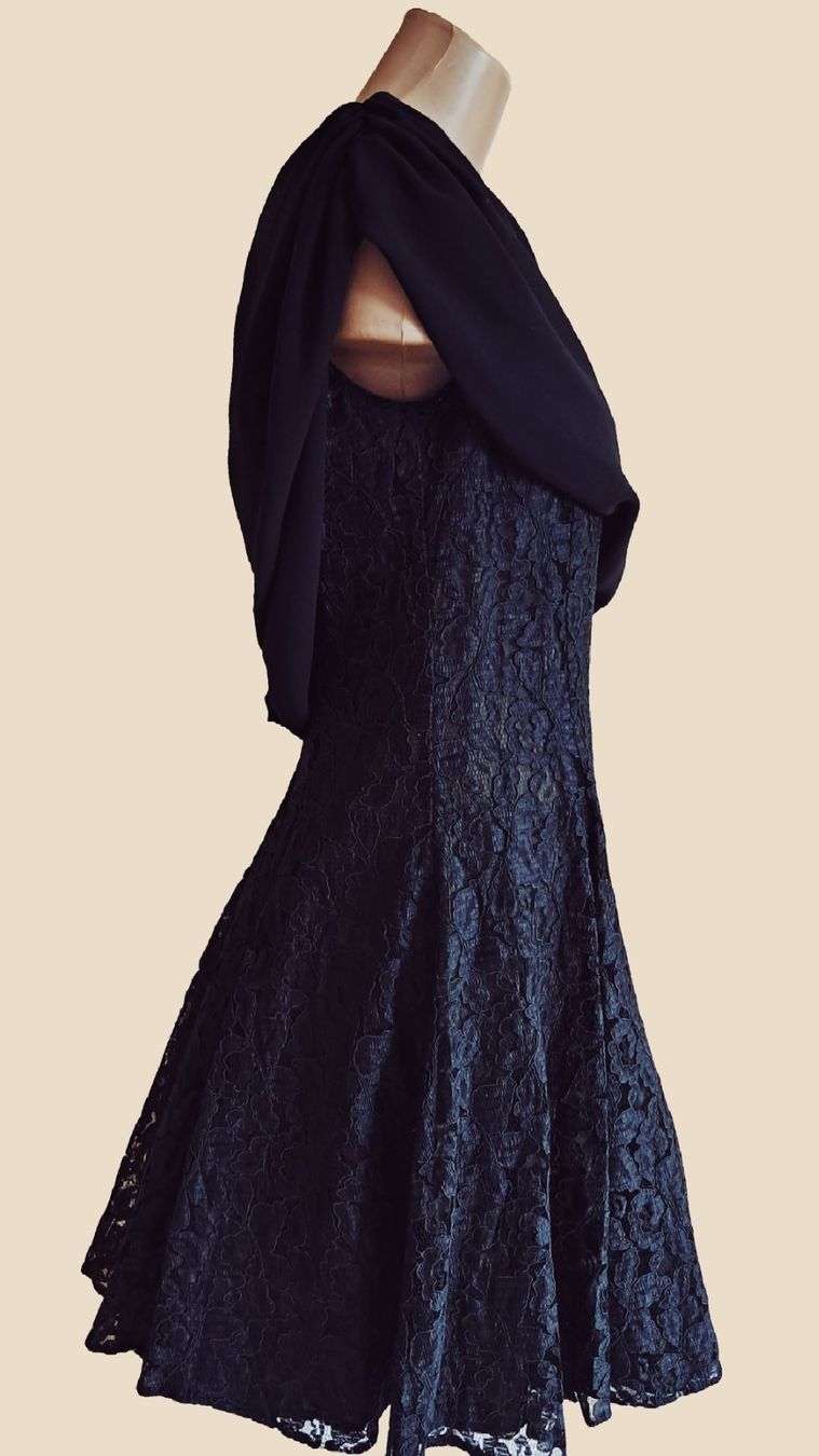 Vestiti: Spitzenkleid Abendkleid Chiffon Gr. M – Usato da Uerikon venduto da Jeanne04 4