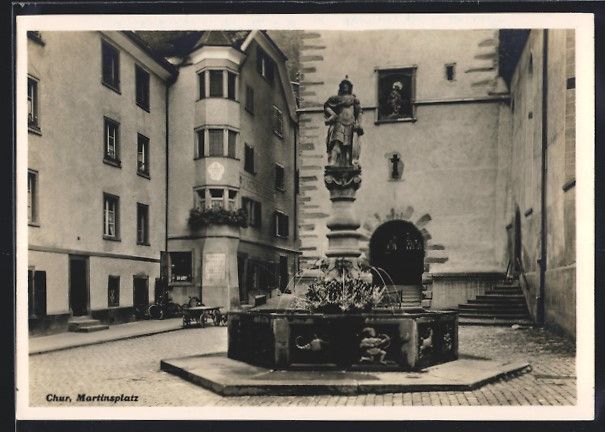 Cartoline postali: AK Chur, Martinsplatz – Usato da Berlin venduto da bartko-reher