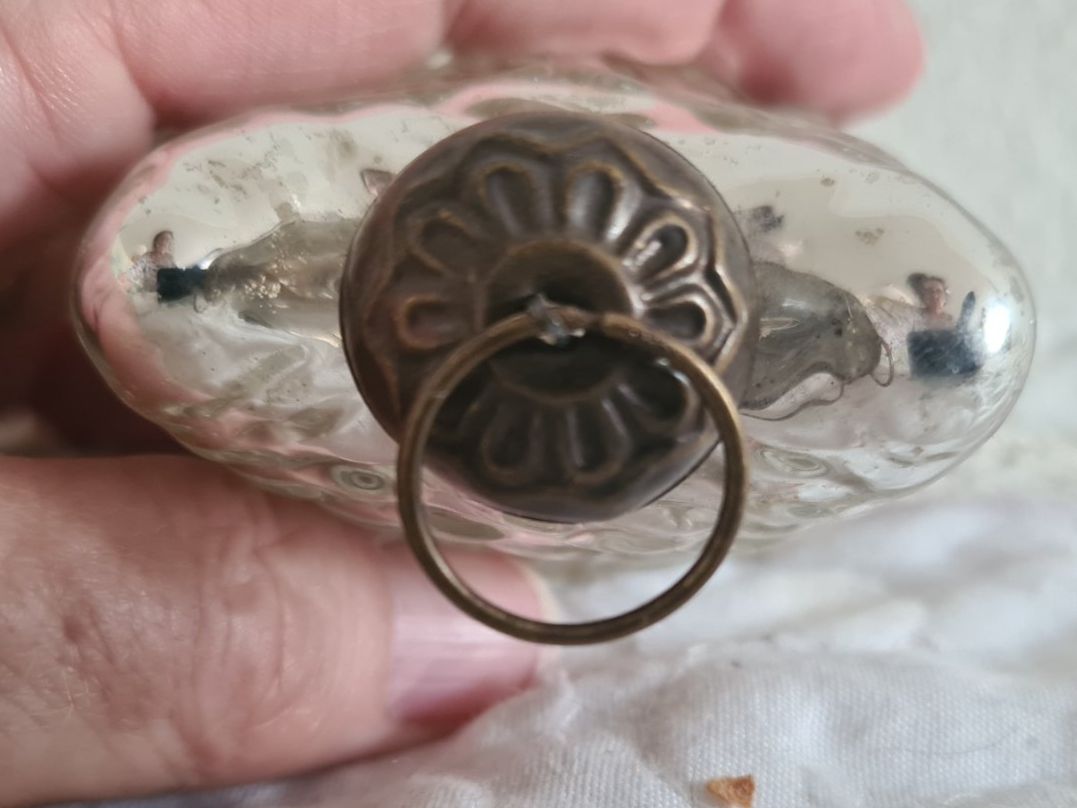 Tutte le decorazioni: Antiker Glasanhänger Eule 9 cm, Bauernsilber – Usato da Winterthur venduto da bibummi 9