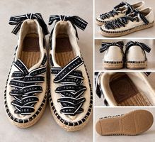 Tory Burch Espadrilles  Grösse US 8  Beige/Schwarz