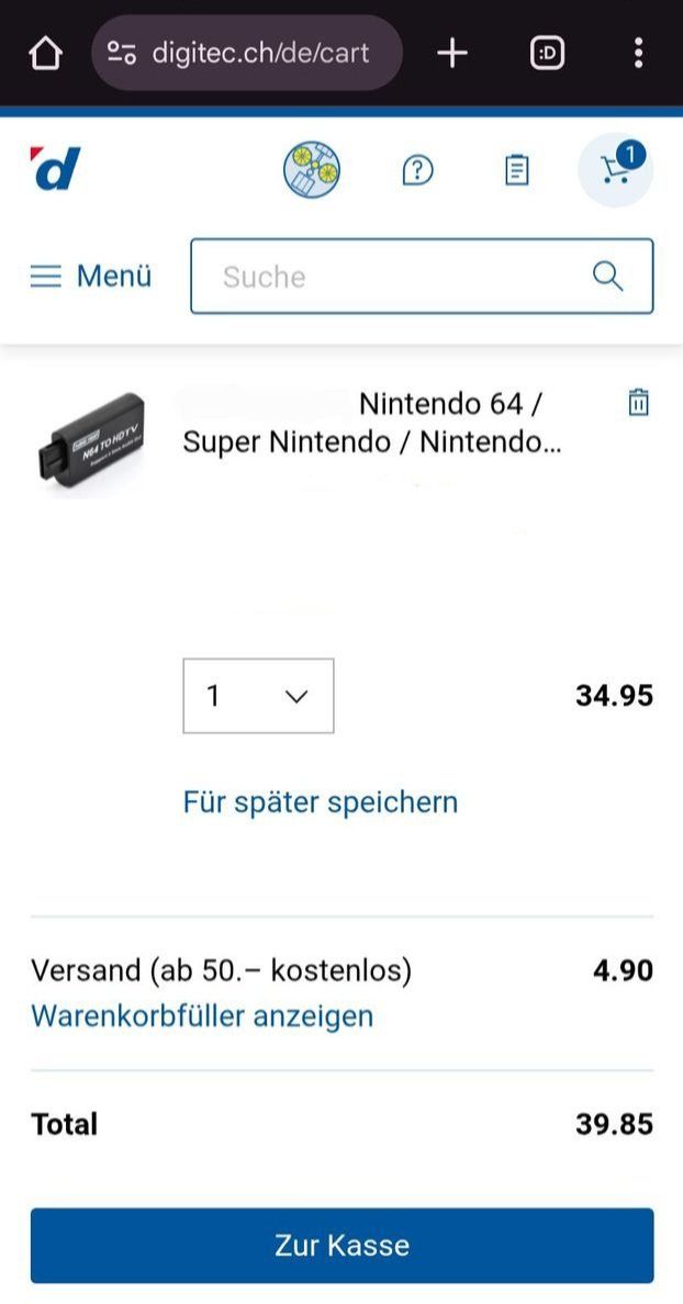 Cavi: Super Nintendo HDMI Adapter / Digitec Preis CHF 39.85 / SNES – Nuovo e nell'imballaggio originale da Uster venduto da -FPS- 5