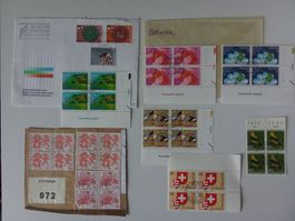 Briefmarken und Viererblöcke, gestempelt (4 mit Erstausgabe)