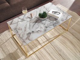 COUCHTISCH Steel Marmoroptik Salontisch NEU SOFORT