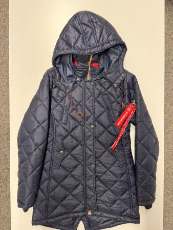 Lightweight Steppjacke mit Kapuze, navyblau, Damen, neu