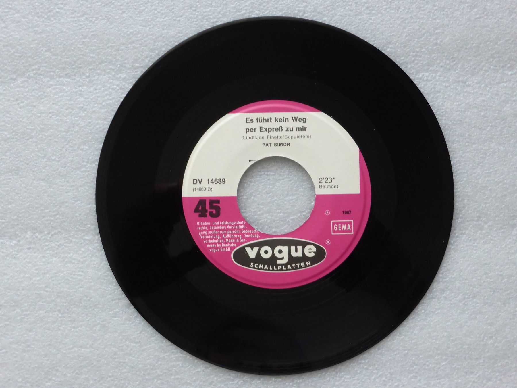 Schallplatten: Vinyl Single   PAT SIMON – Gebraucht aus Küssnacht am Rigi von Mondkinder 2
