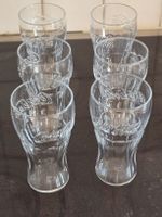 Coca Cola Gläser Set 6 Stuck Glas guter Zustand