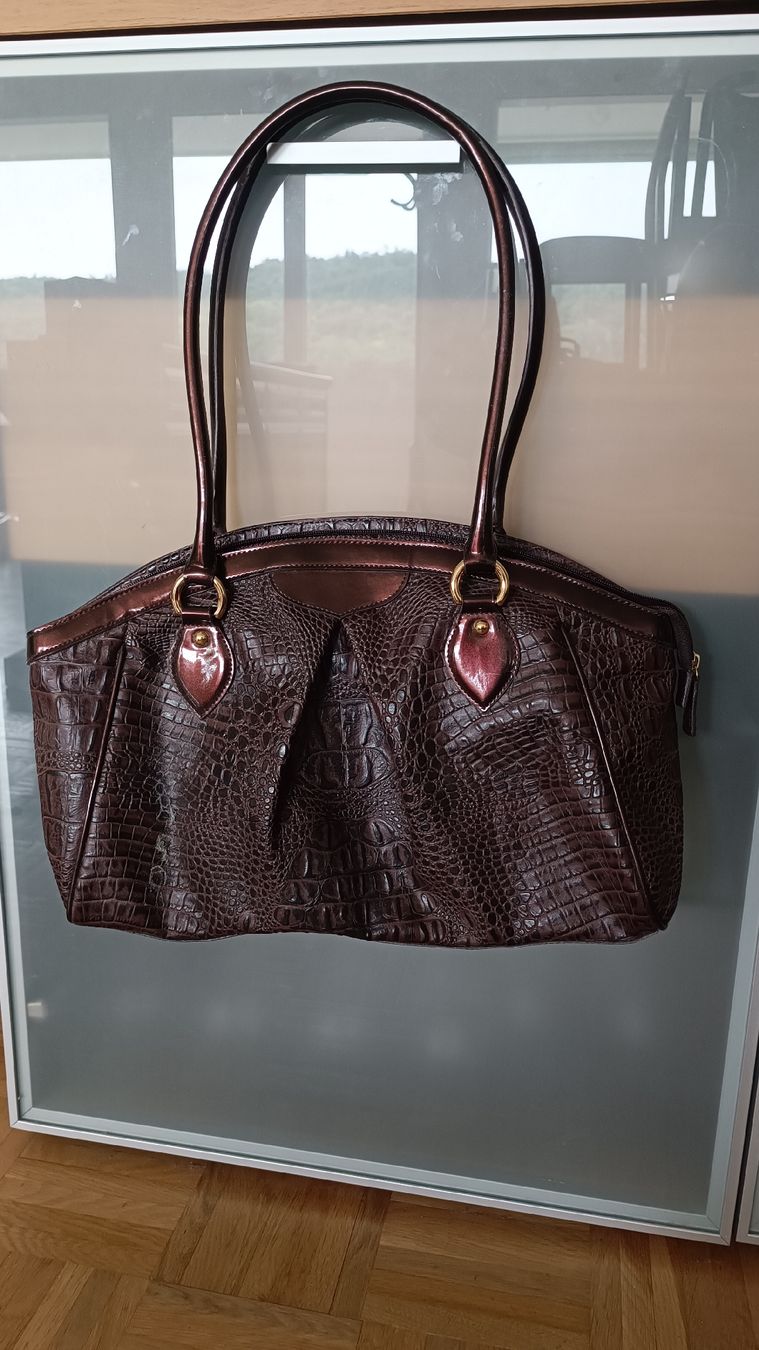 Nulu New Look Borse da donna: Nulu Handtasche braun Kroko Optik – Usato da Baden venduto da zuppel