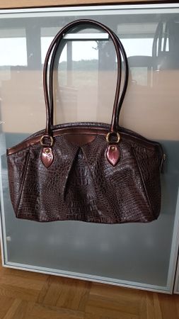 Nulu Handtasche braun Kroko Optik