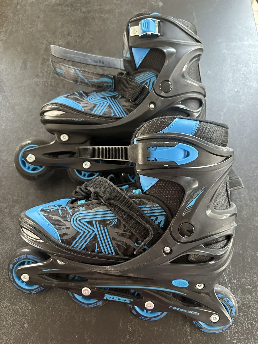 Pattini in linea & Pattini a rotelle: Roces Inline Skates verstellbar, Grösse 38-41, Schwarz – Usato da Brütten venduto da Mpatt