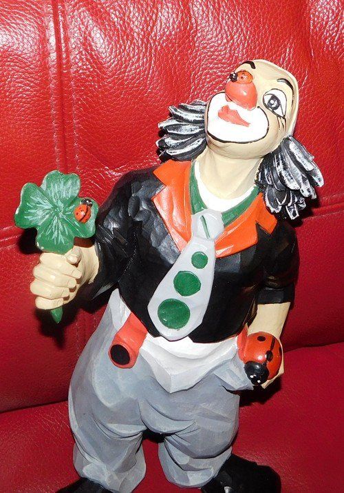 Figuren: Glücksbringer Gilde-Clown, H 32 cm, Handmade, – Gebraucht aus Villnachern von Schnugelchen 4