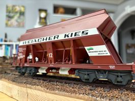 Modellbahn Spur 0, Weiacher Kies-Wagen, kompl. aus Metall