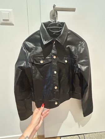 Kunstlederjacke schwarz Grösse XS Damen 🖤