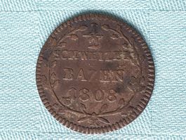 1/2 SCHWEIZER BAZEN 1808 CANTON ST.GALLEN Münze