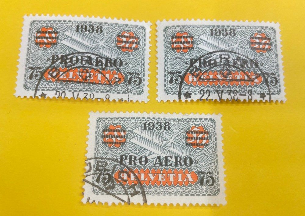 Tutti i francobolli: Pro Aero 1938 Nr. 26; 3 x gestempelt – Usato da Sirnach venduto da Melisangi