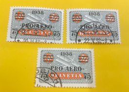 Pro Aero 1938 Nr. 26; 3 x gestempelt