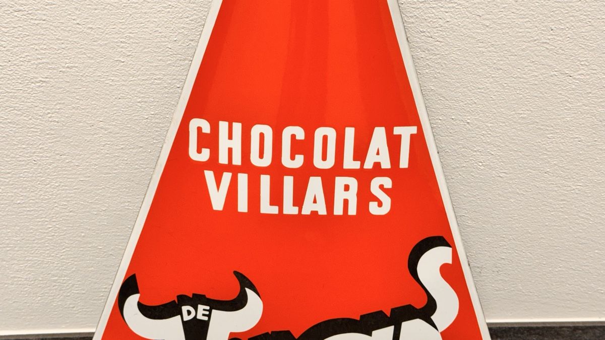 Insegne: Chocolat Villars Emailschild – Usato da Bubikon venduto da omitha1 2