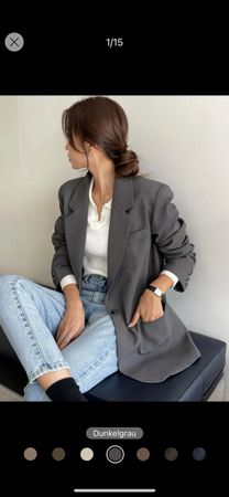 Grauer Blazer von Shein, Gr. S