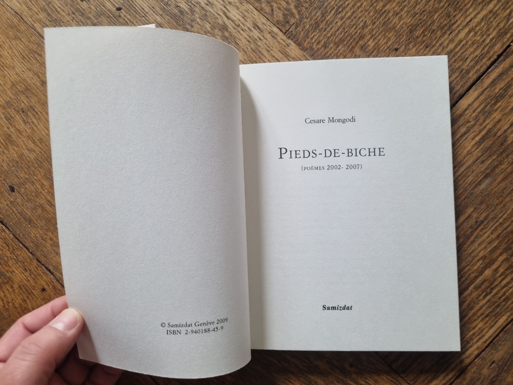 Libri: recueil de poèmes "Pieds-de-biche" de Cesare Mongodi – Usato da Fribourg venduto da sal_5ln6 4