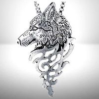🐺 Edle Halskette mit Wolfs-Anhänger – Silberglanz! 🩶