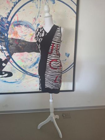 Just Cavalli Designer Mini Kleid - Animal Print & Logo Gr. S
