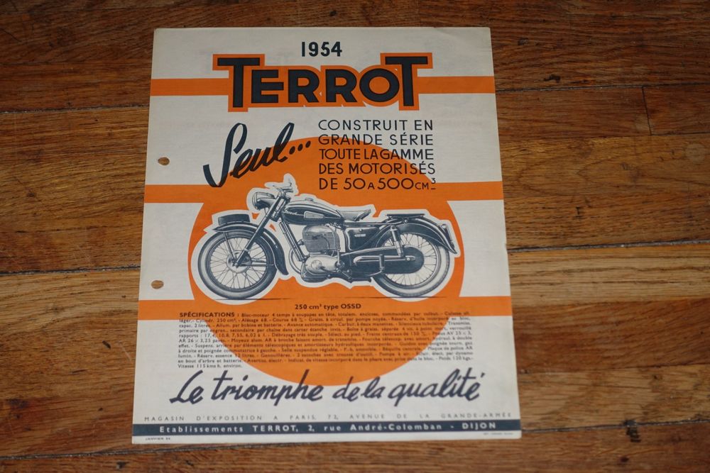 Catalogue/brochure Cycles Terrot Junior - 1964, Document Vintage