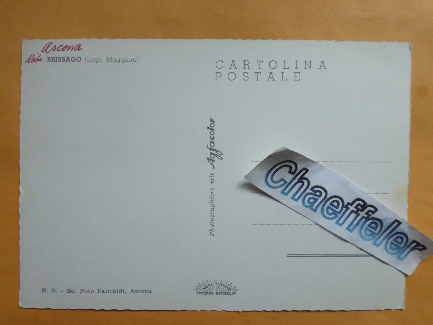 Cartoline postali: Brissaco ( Lago Maggiore ) – Nuovo (secondo la descrizione) da Zürich venduto da Chaeffeler 1