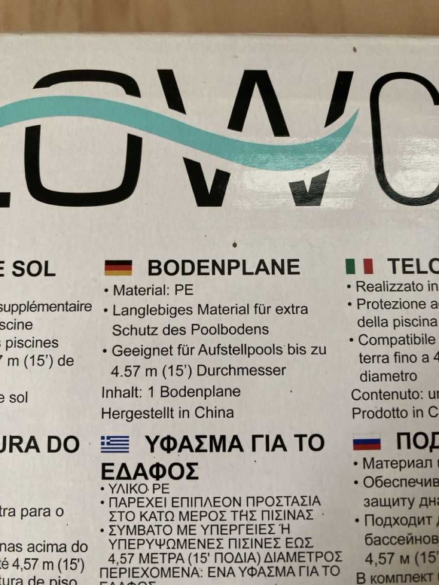 Tappetini fitness: Bodenplane Pool in Originalverpackung – Nuovo e nell'imballaggio originale da Kirchberg BE venduto da gab_x6wb 1