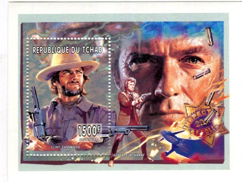 Alle Briefmarken: Block "Clint Eastwood". Tschad – Neu und originalverpackt aus Basel von Butsch5