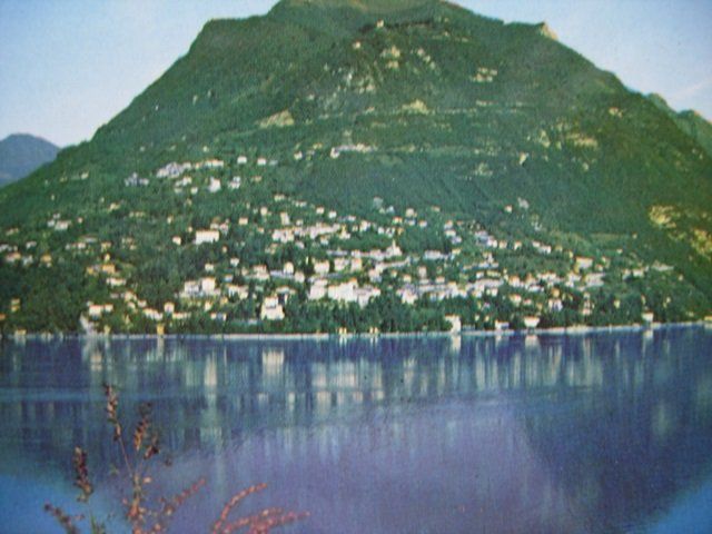 Cartoline postali: Ansichtskarte ungelaufen - Lugano mit Monte Bré – Usato da Dübendorf venduto da rumpumpel 1