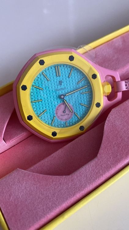 Audemars Piguet Orologi: Swatch X AP Audemars Piguet OTG ROZ – Nuovo e nell'imballaggio originale da Biel/Bienne venduto da maxweel