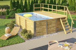 Piscine Bois rectangle 490 x 315 H116cm Fira Weka