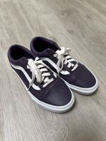 Stylish Purple Leather Vans Old Skool Sneakers, New!