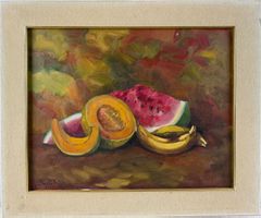 "Stilleben mit Früchten" -Gemälde Signiert
