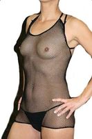 Damen Netz-Top, Einheitsgrösse, schwarz