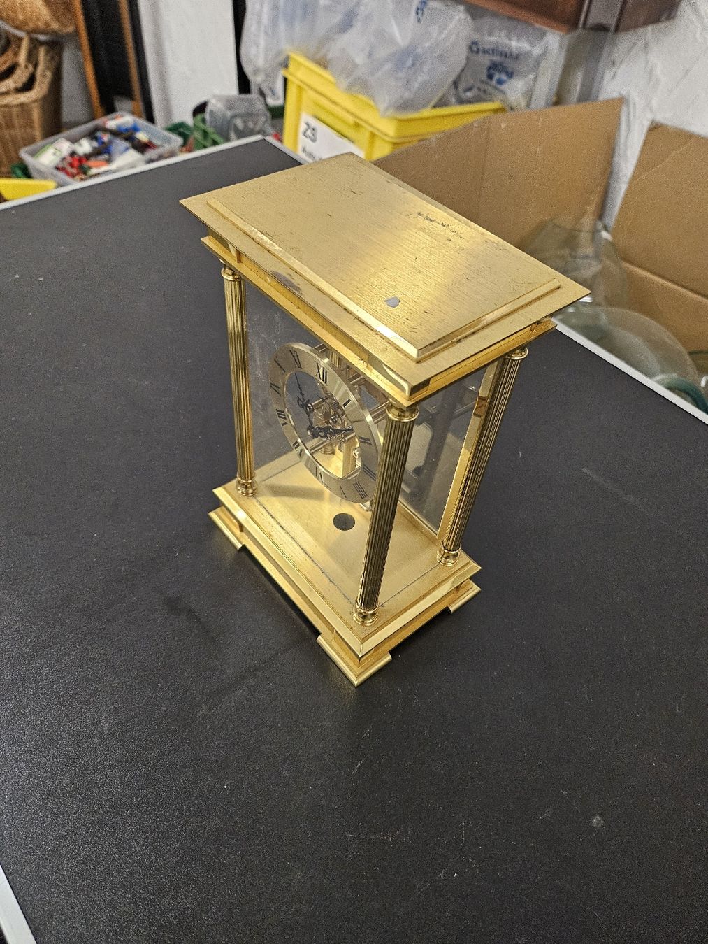 Orologi da terra & Orologi da parete: Tischuhr Messing Glas 8 Tage Werk  – Usato da St. Gallen venduto da Cocos_Ricardo 2