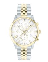 *Salvatore Ferragamo Duo Chrono Silver & Gold SFEZ00220