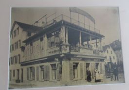 Historische Ansicht Rest. Bellevue Wädenswil gerahmt