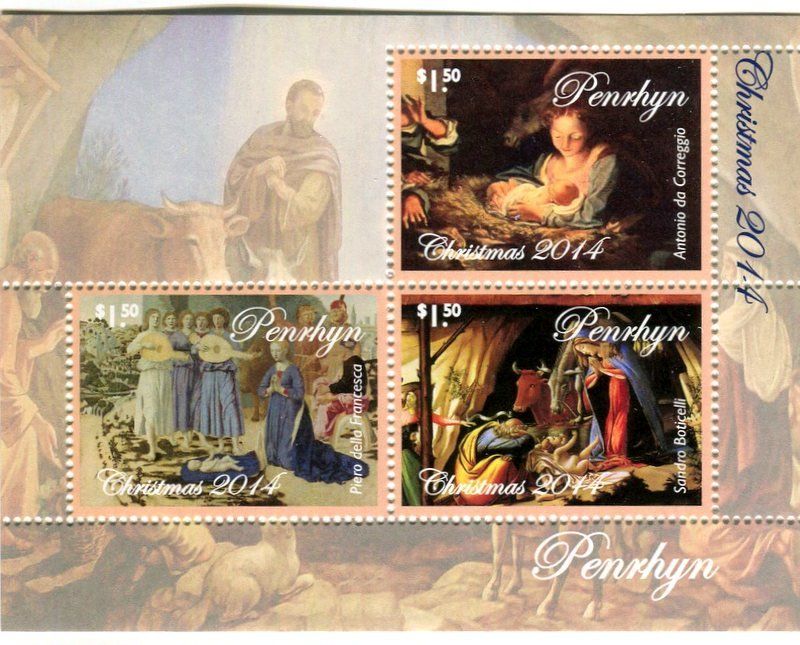 Alle Briefmarken: Block "Weihnachten". Penrhyn. – Neu und originalverpackt aus Basel von Butsch5