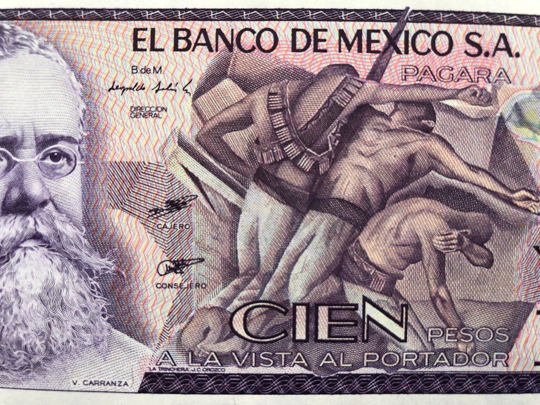 Banconote: Mexico 1982 - 100 Pesos UNC – Nuovo e nell'imballaggio originale da Pfäffikon SZ venduto da Sieben77