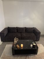Canapé MAISON DU MONDE 3/4 places en velours gris anthracite