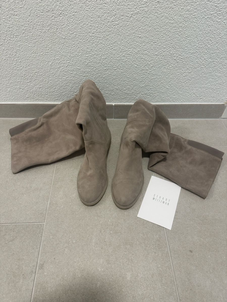 Stuart Weitzman Damenschuhe: Stuart Weitzman Fossil Suede Overknee Boots, Size 8 – Neu (gemäss Beschreibung) aus Zürich von Halloumi8003 4