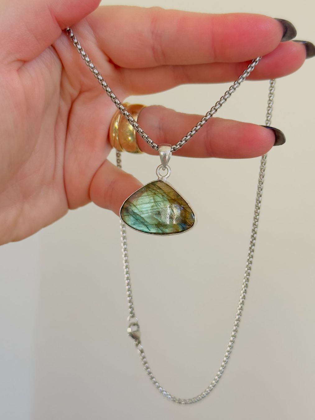 Catenine: Labradorite necklace – Nuovo e nell'imballaggio originale da Genève venduto da AGBERG 6