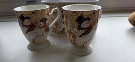 Winterliches Tassen-Set mit passender Dose, Neu