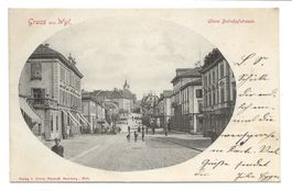 Gruss aus Wil (SG) Obere Bahnhofstrasse - Geschäfte - 1903