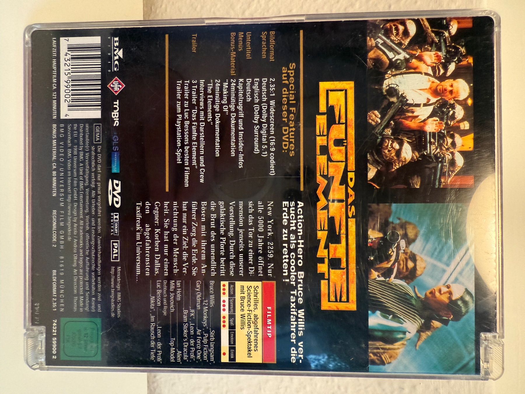 Tutti i DVDs: DVD - Das fünfte Element - Luc Besson – Usato da Zürich venduto da thomashahn 1