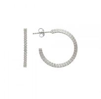 Ohrringe Creole Alliance Zirkonia  925 Silber 22mm