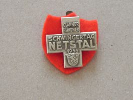 Abzeichen GL- GR Schwingfest Schwingen Netstal GL 1950
