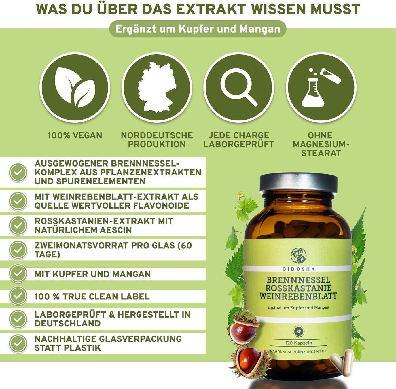Lebensmittel & Spezialitäten: Brennnessel Komplex Kapseln Rosskastanie – Neu und originalverpackt aus Suhr von SchnapperCH 1